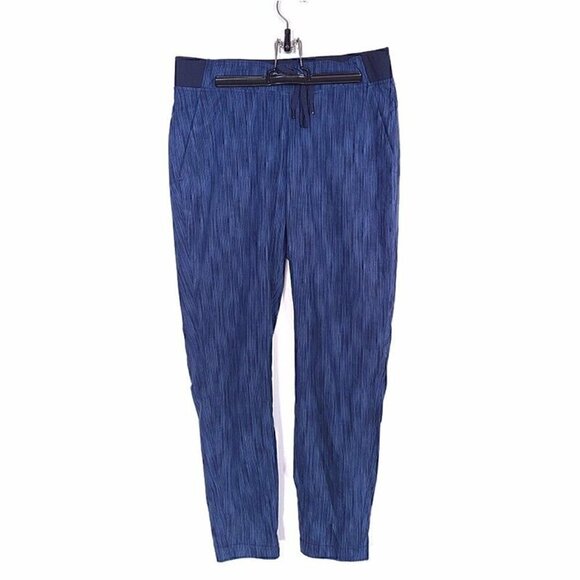 Athleta Pants - Athleta Midtown Pants Blue 6 Ankle Drawstring Pull On